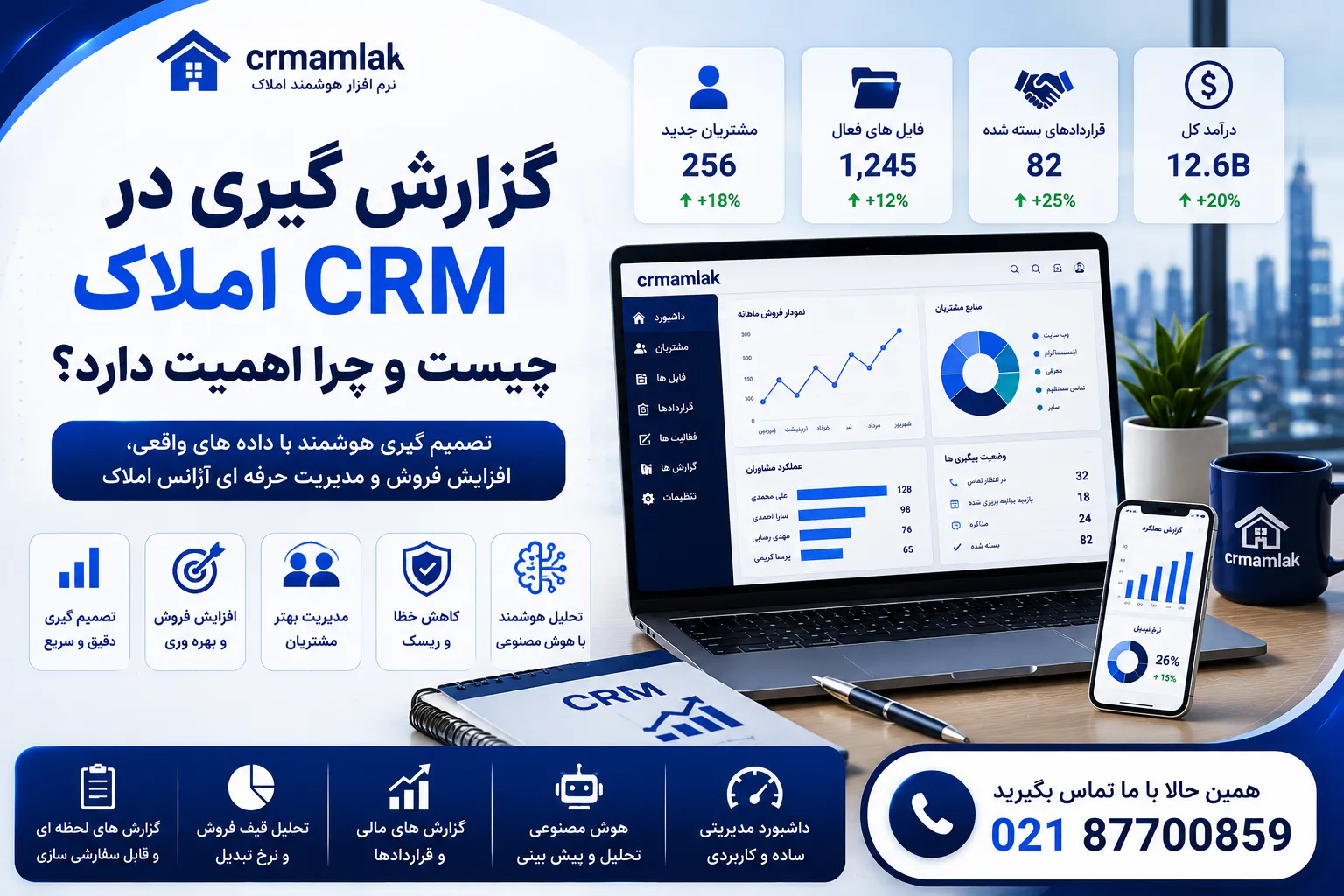 گزارش گیری در CRM املاک