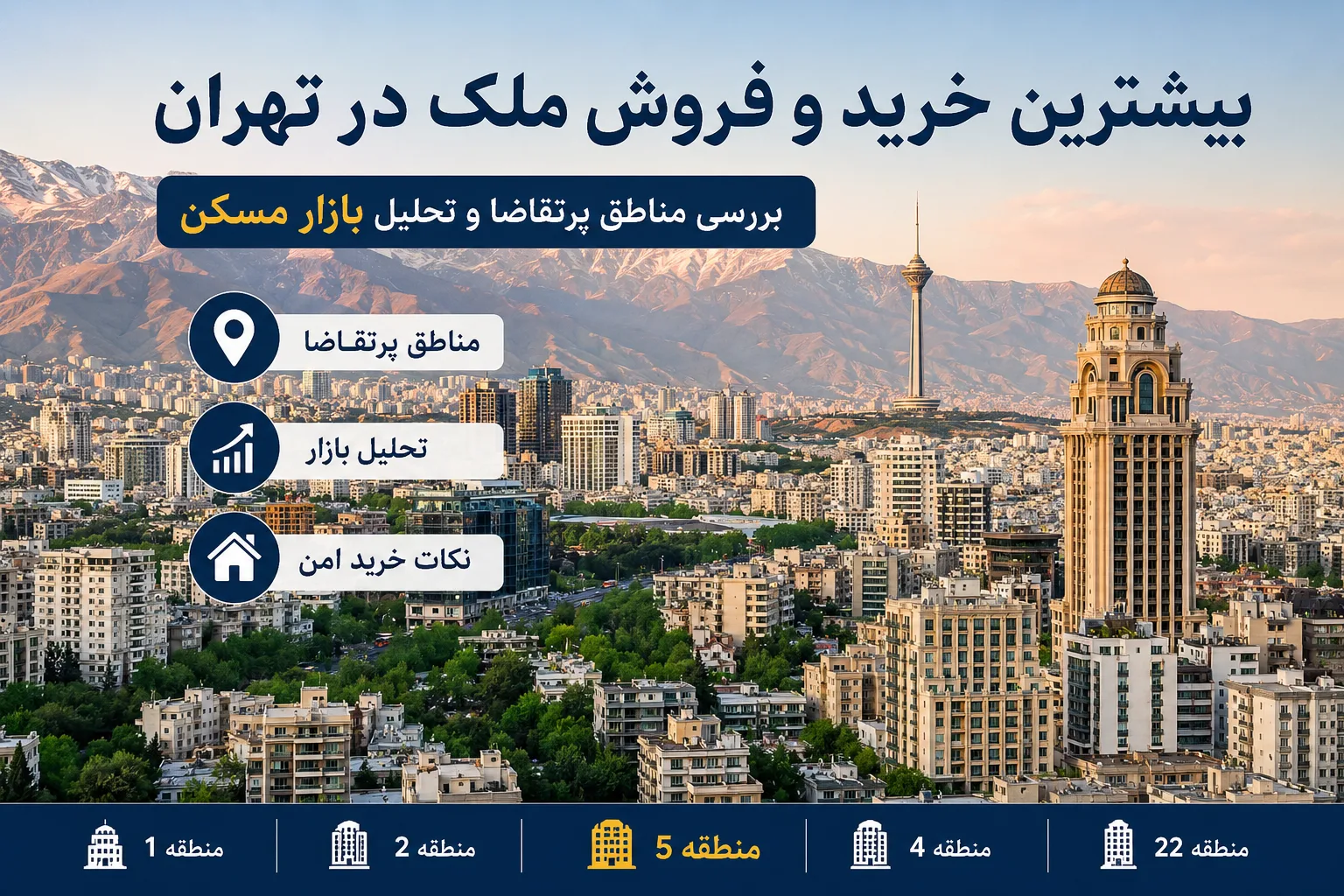 بیشترین خرید و فروش ملک در تهران