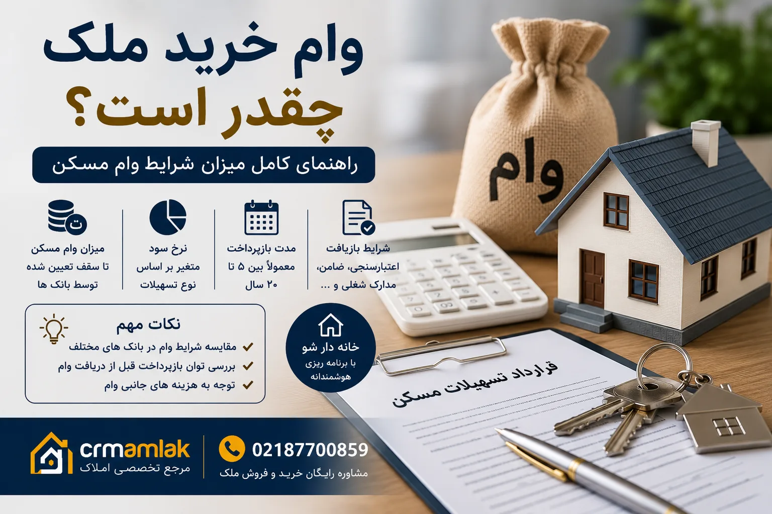 وام خرید ملک چقدر است